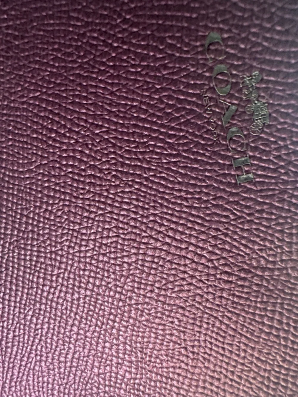 Coach Lavender Leather Wristlet Pouch